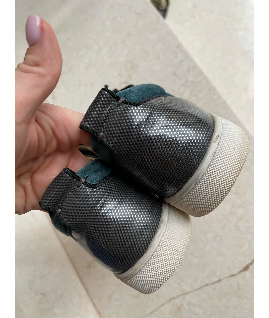 CHRISTIAN LOUBOUTIN Мульти замшевые кеды, фото 4