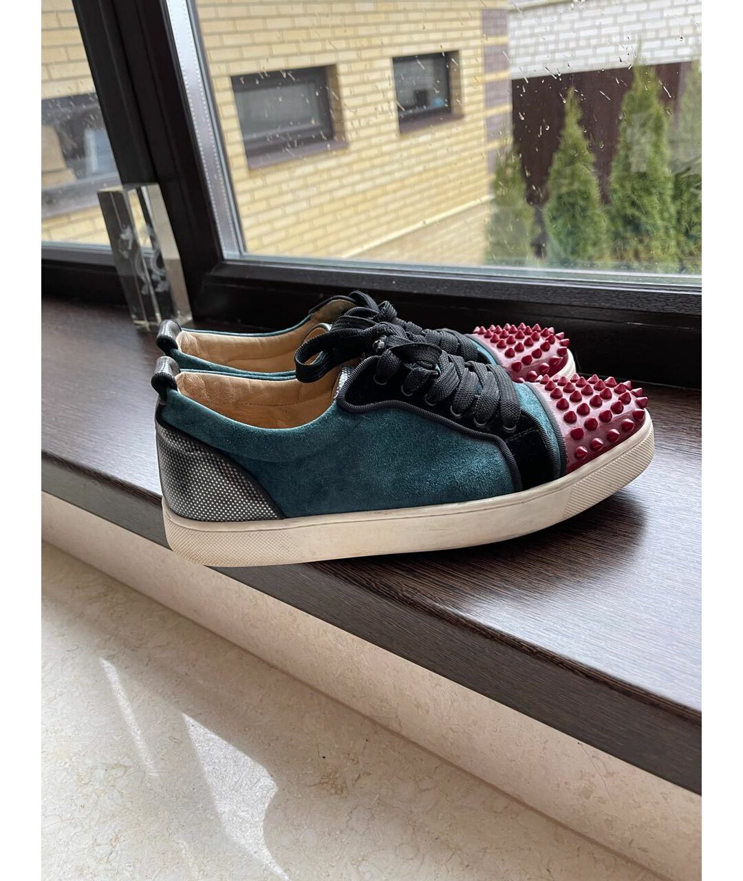 CHRISTIAN LOUBOUTIN Мульти замшевые кеды, фото 9