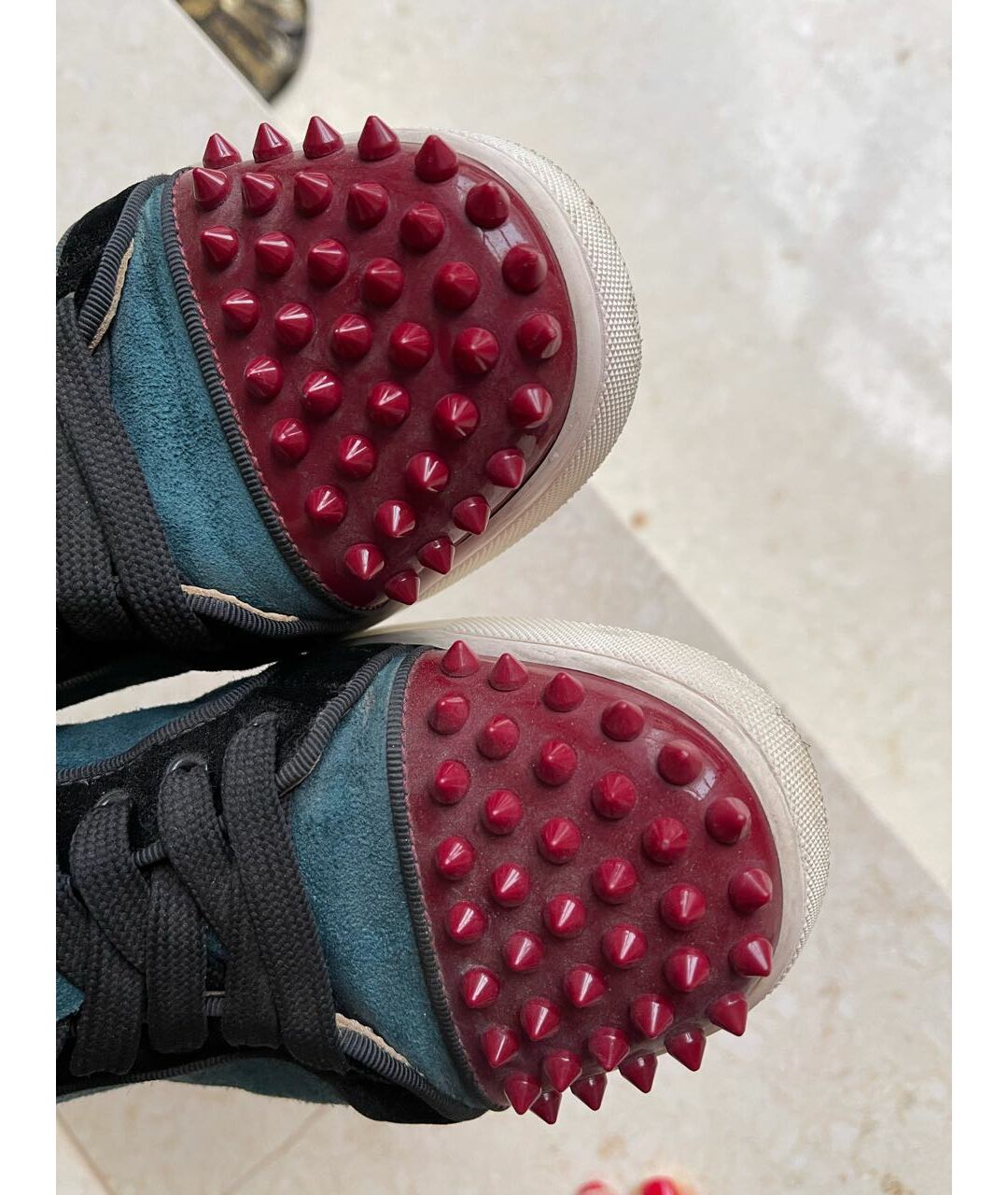 CHRISTIAN LOUBOUTIN Мульти замшевые кеды, фото 3