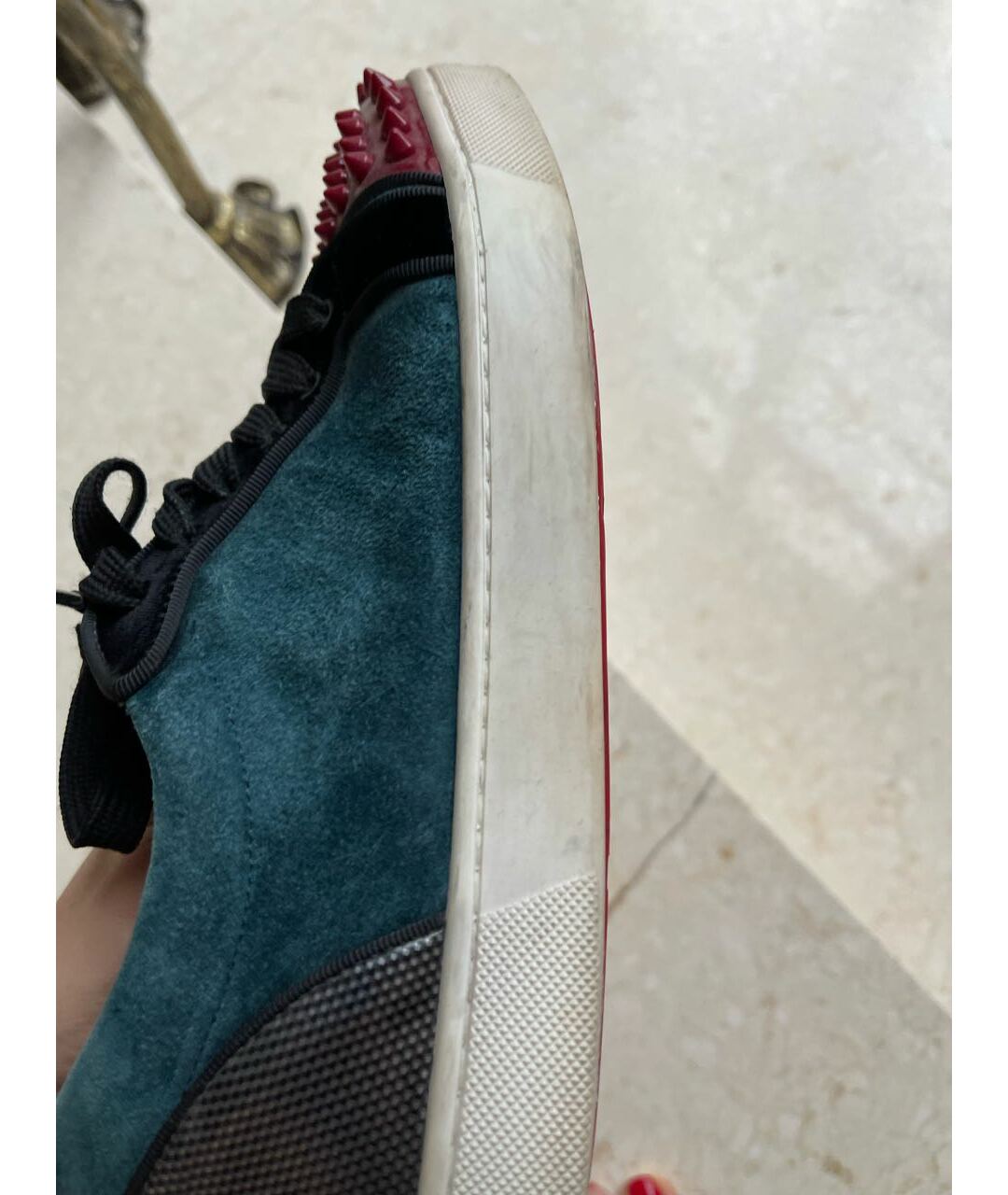 CHRISTIAN LOUBOUTIN Мульти замшевые кеды, фото 2