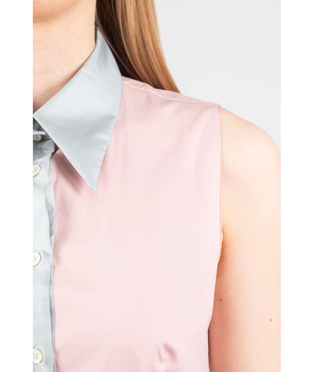 PRADA Розовая хлопковая рубашка, фото 2