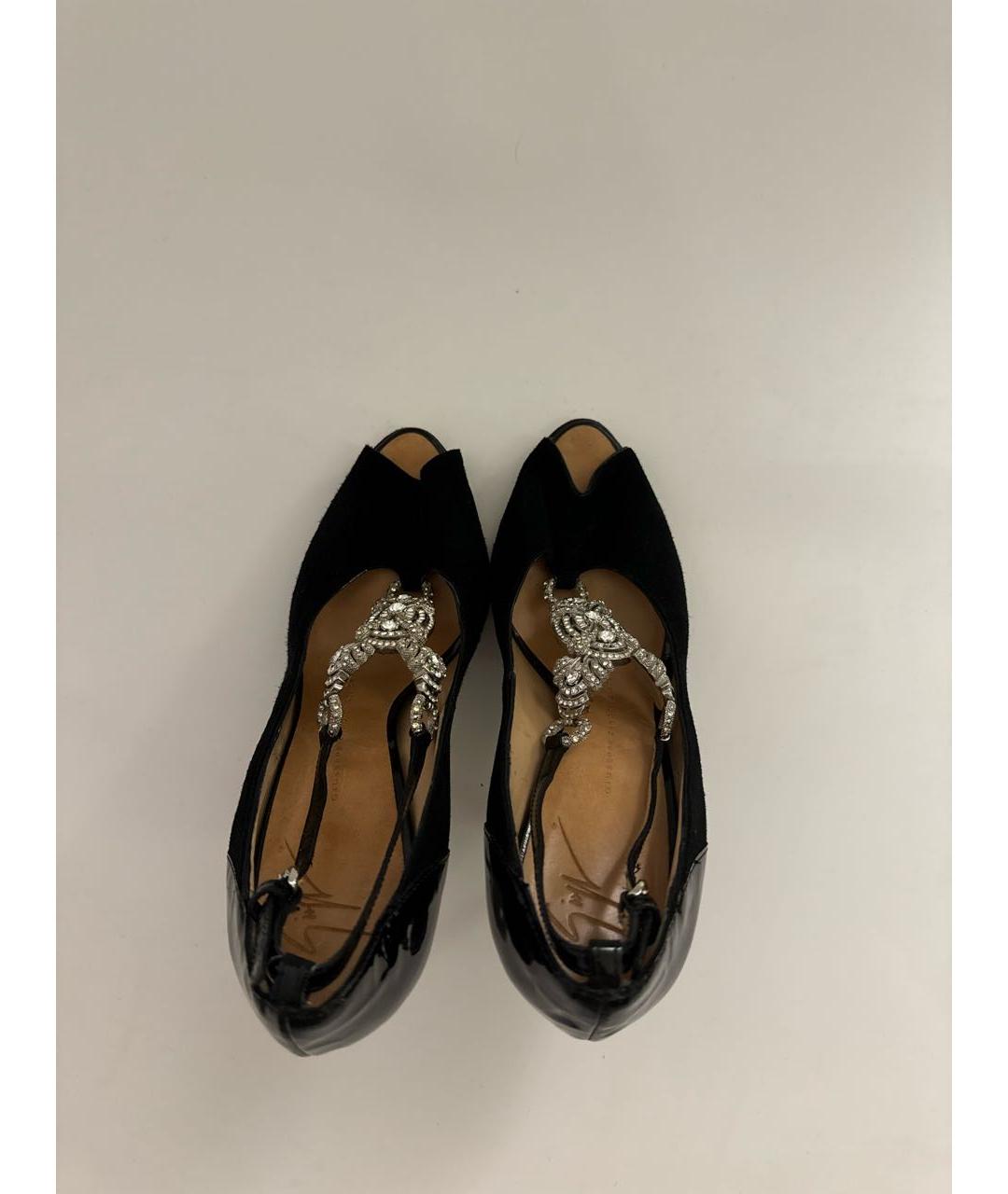 GIUSEPPE ZANOTTI DESIGN Черные замшевые туфли, фото 3