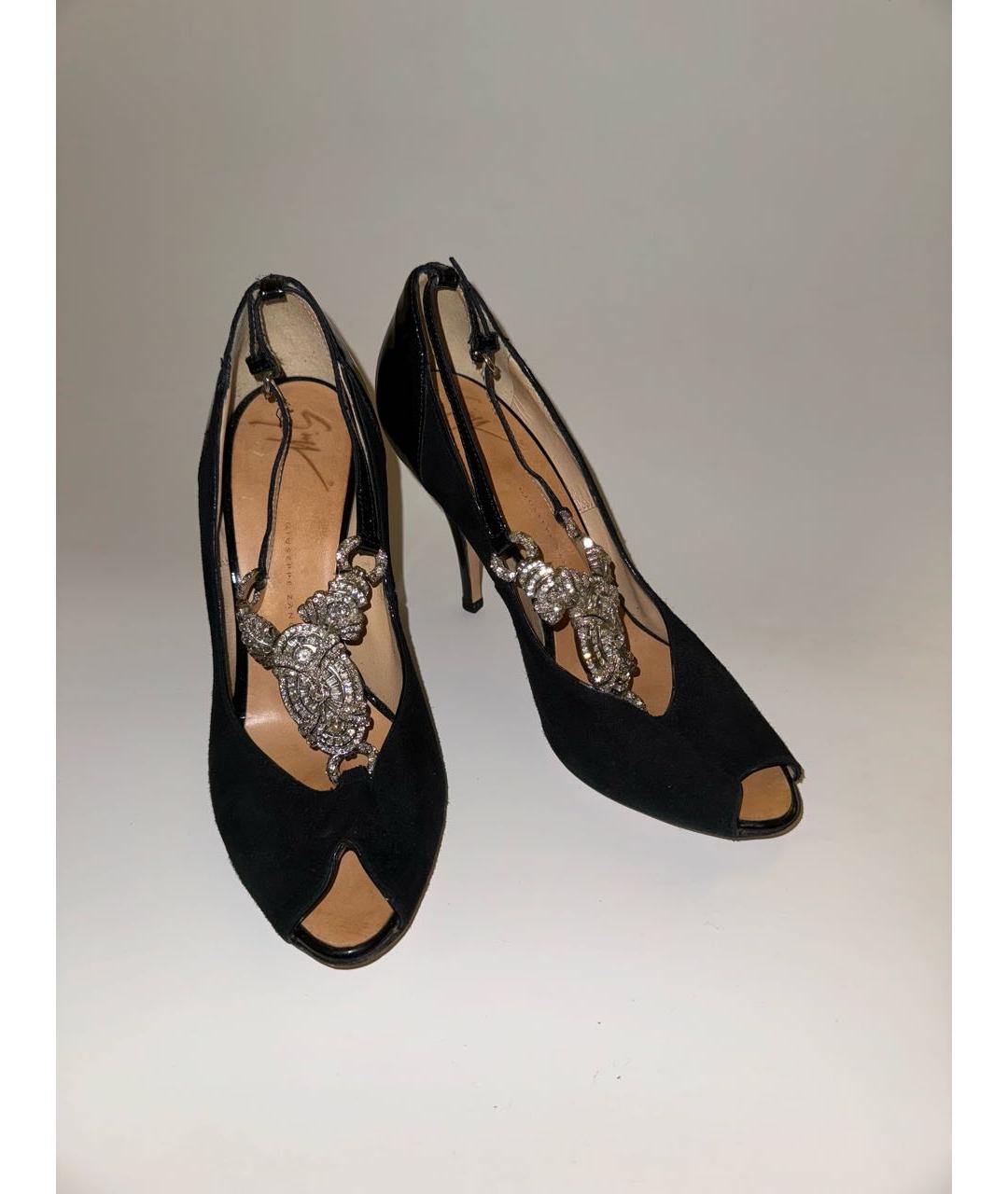 GIUSEPPE ZANOTTI DESIGN Черные замшевые туфли, фото 7
