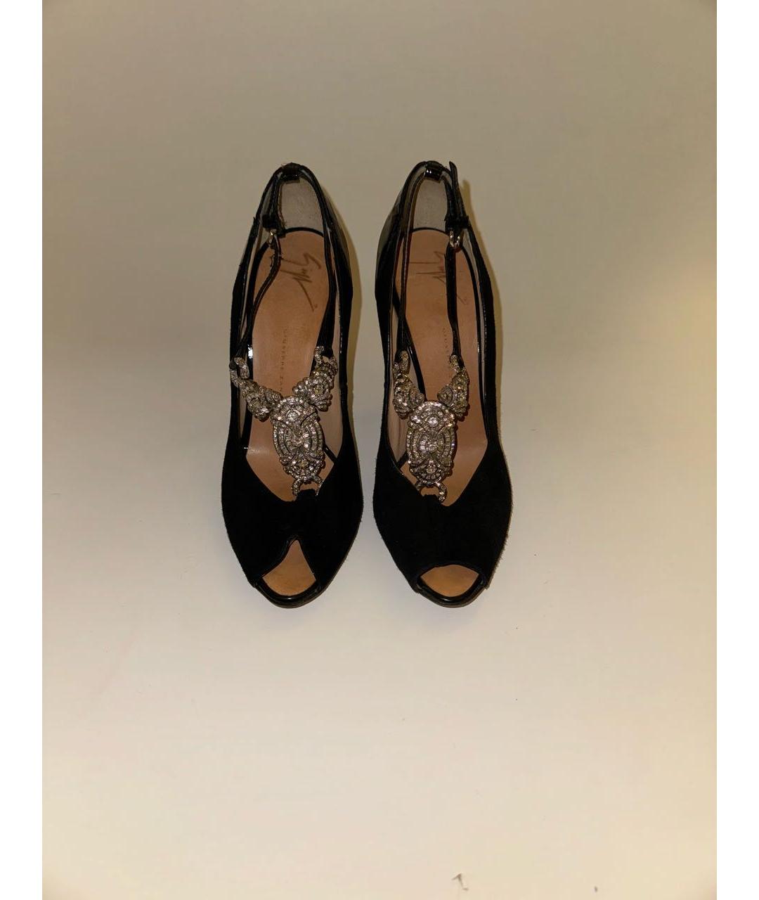 GIUSEPPE ZANOTTI DESIGN Черные замшевые туфли, фото 2