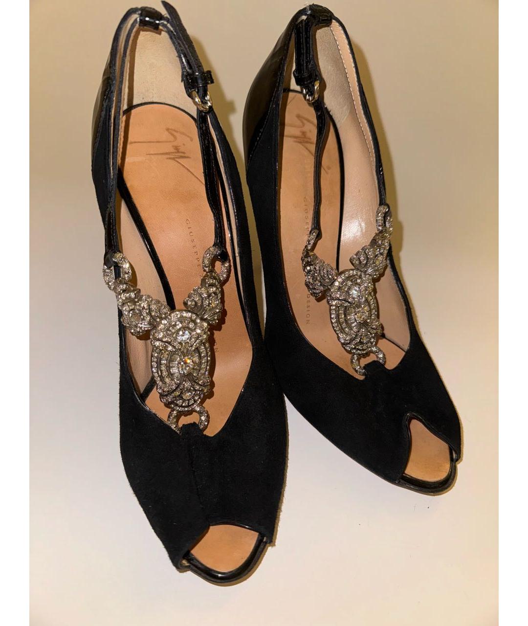 GIUSEPPE ZANOTTI DESIGN Черные замшевые туфли, фото 6