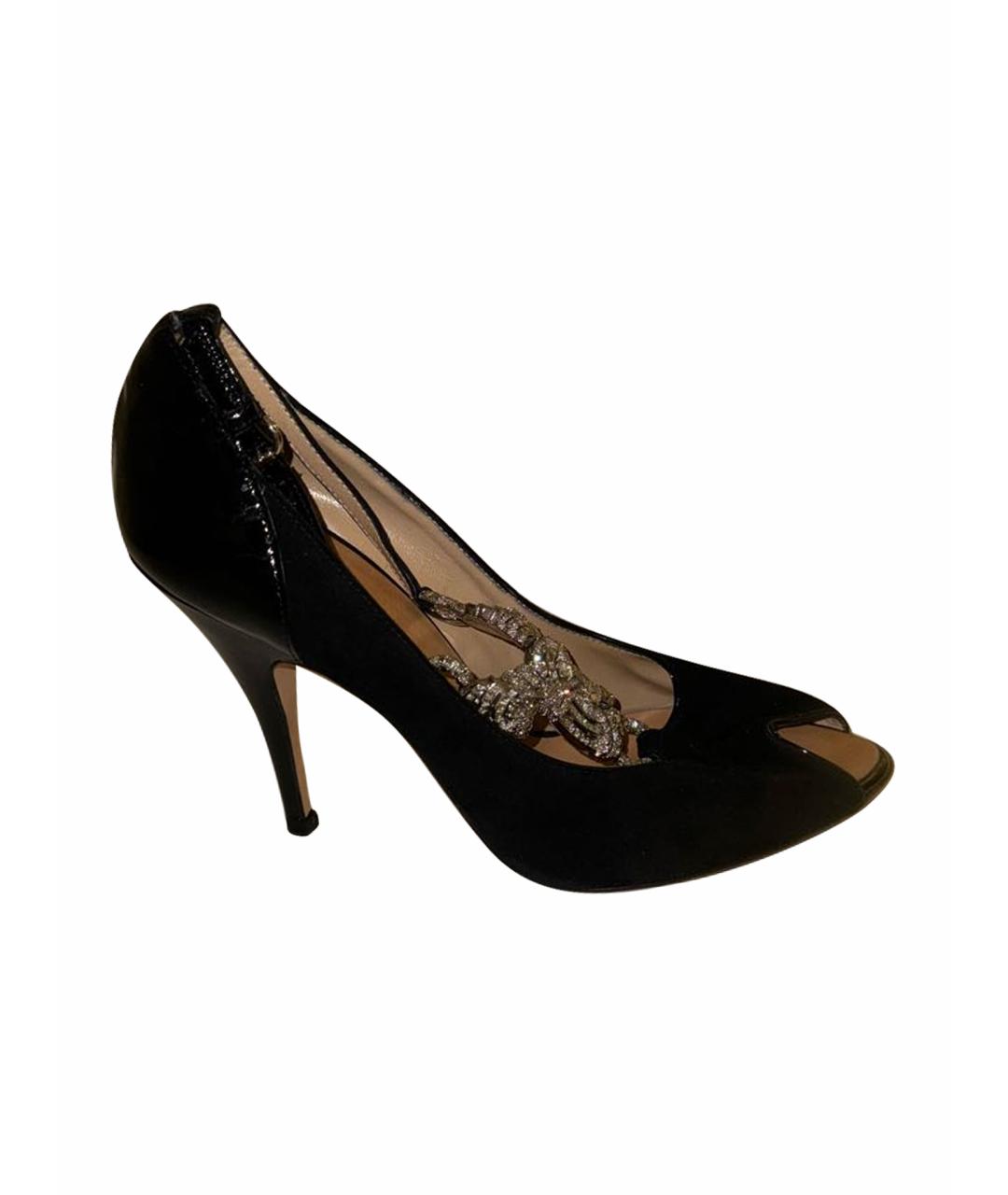 GIUSEPPE ZANOTTI DESIGN Черные замшевые туфли, фото 1
