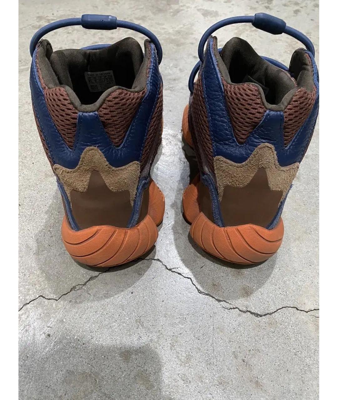ADIDAS YEEZY Коричневые высокие кроссовки / кеды, фото 3