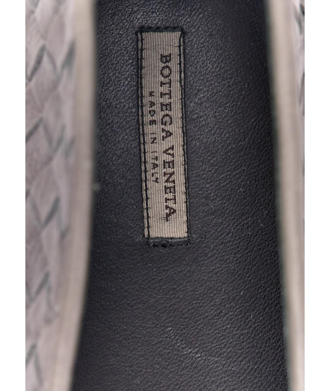 BOTTEGA VENETA Серые кожаные лоферы, фото 5