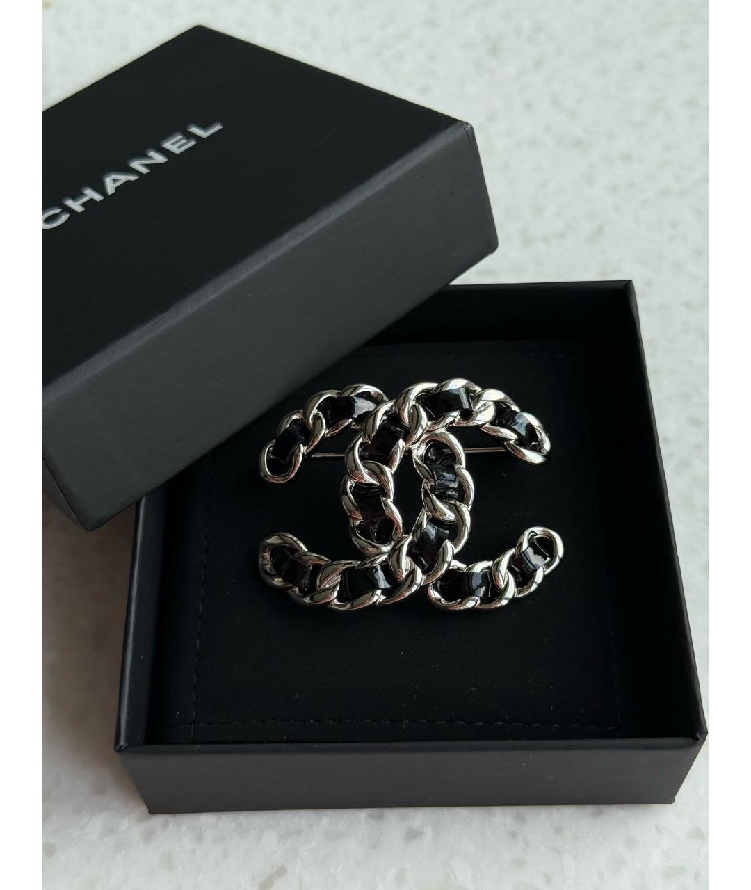 CHANEL Серебряная металлическая булавка / брошь, фото 4