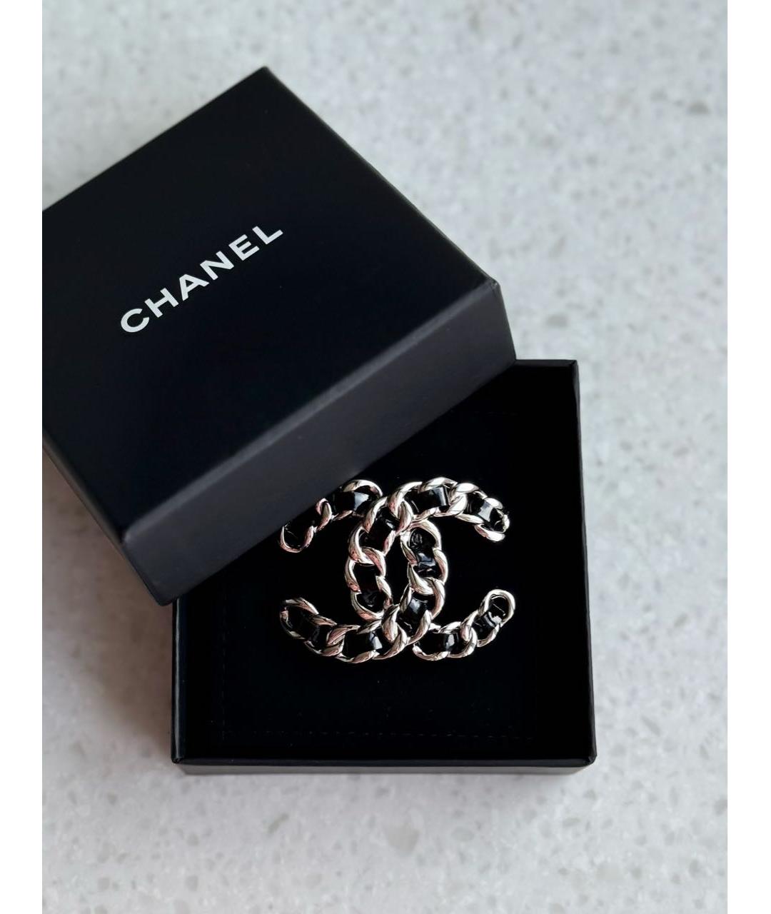 CHANEL Серебряная металлическая булавка / брошь, фото 2