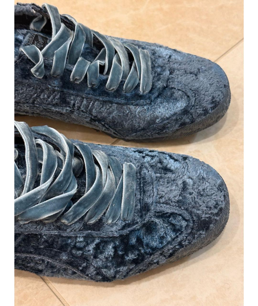 ONITSUKA TIGER Темно-синие бархатные низкие кроссовки / кеды, фото 5
