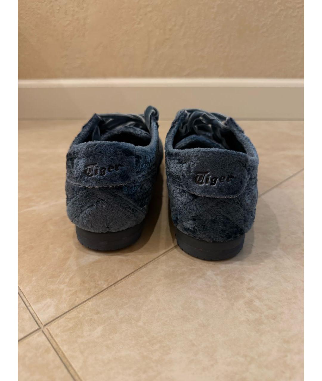 ONITSUKA TIGER Темно-синие бархатные низкие кроссовки / кеды, фото 4