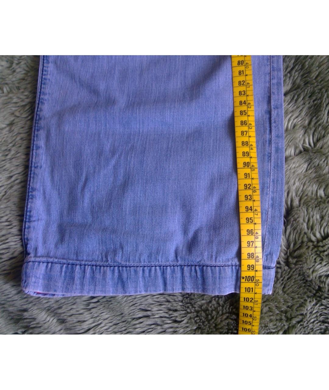 KITON Голубые хлопковые прямые джинсы, фото 6