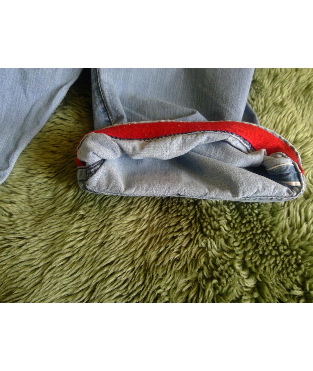 KITON Голубые хлопковые прямые джинсы, фото 8