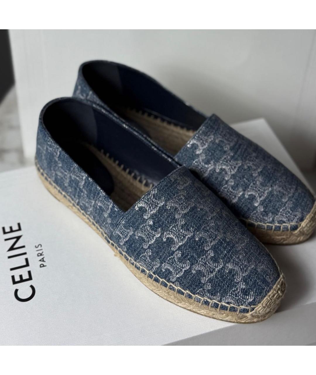 CELINE Темно-синие текстильные эспадрильи, фото 2