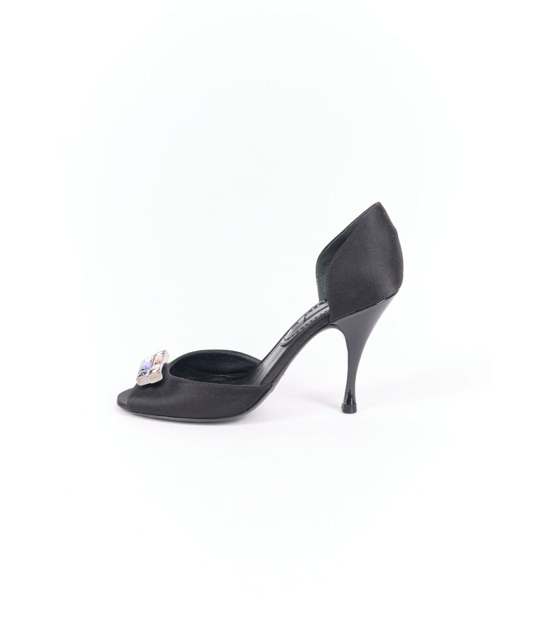 CELINE Черные текстильные туфли, фото 6
