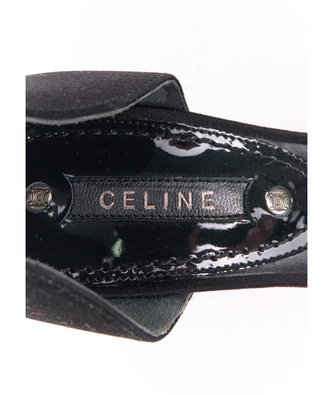 CELINE Черные текстильные туфли, фото 5