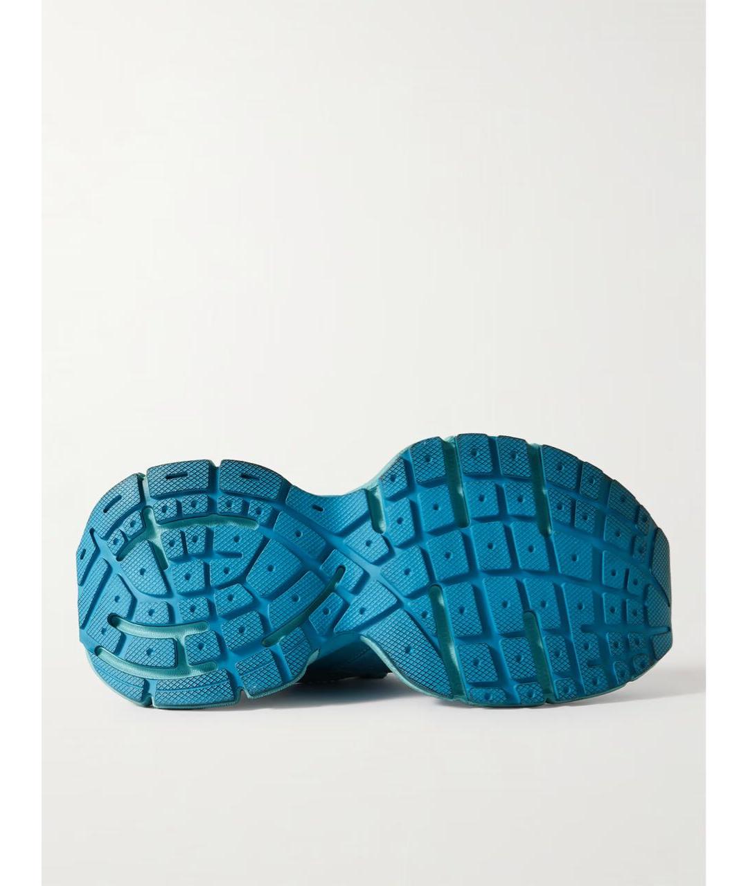 BALENCIAGA Бирюзовые замшевые кроссовки, фото 5
