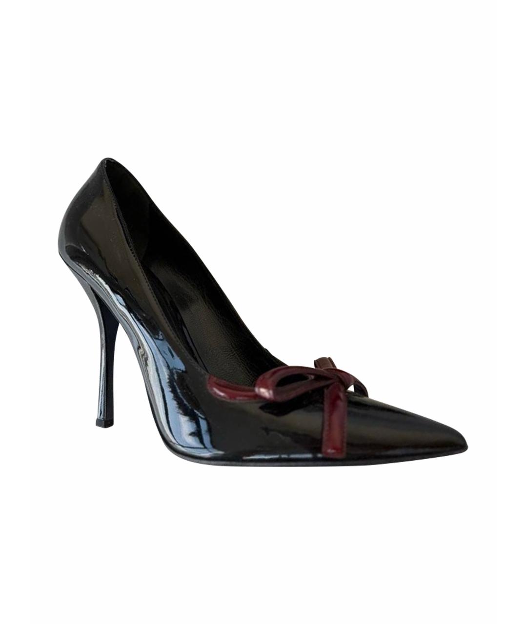 PRADA Черные туфли из лакированной кожи, фото 1