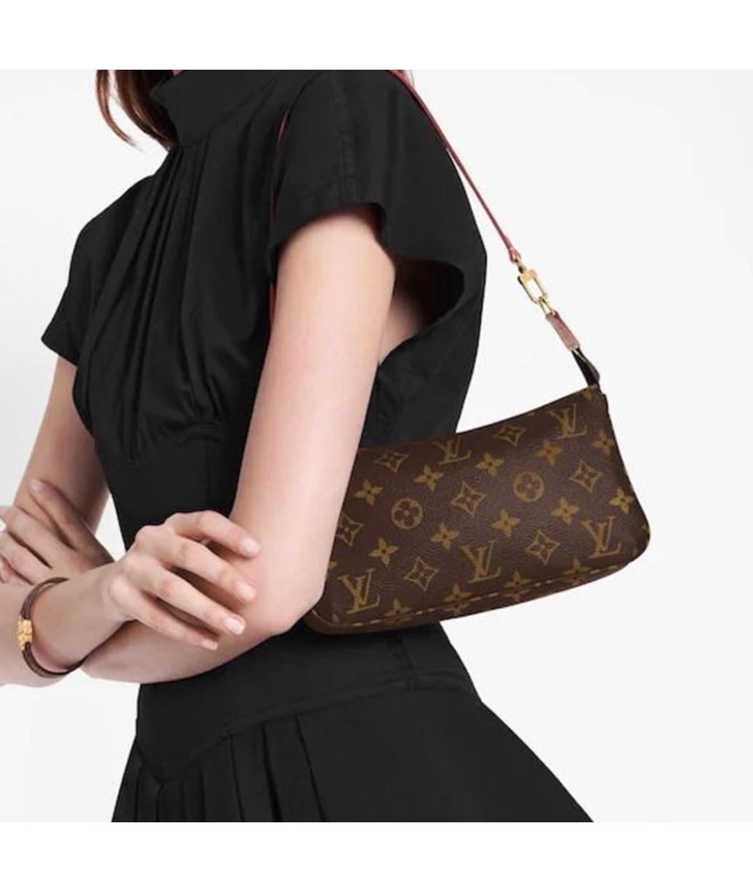 LOUIS VUITTON Кожаная сумка с короткими ручками, фото 5
