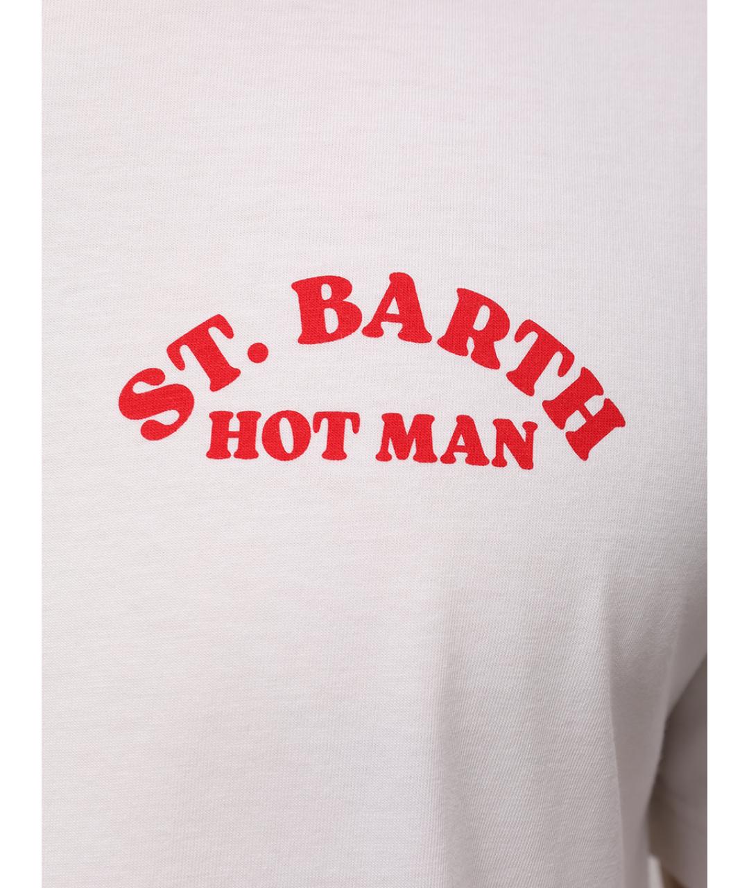 MC2 SAINT BARTH Белая хлопковая футболка, фото 6