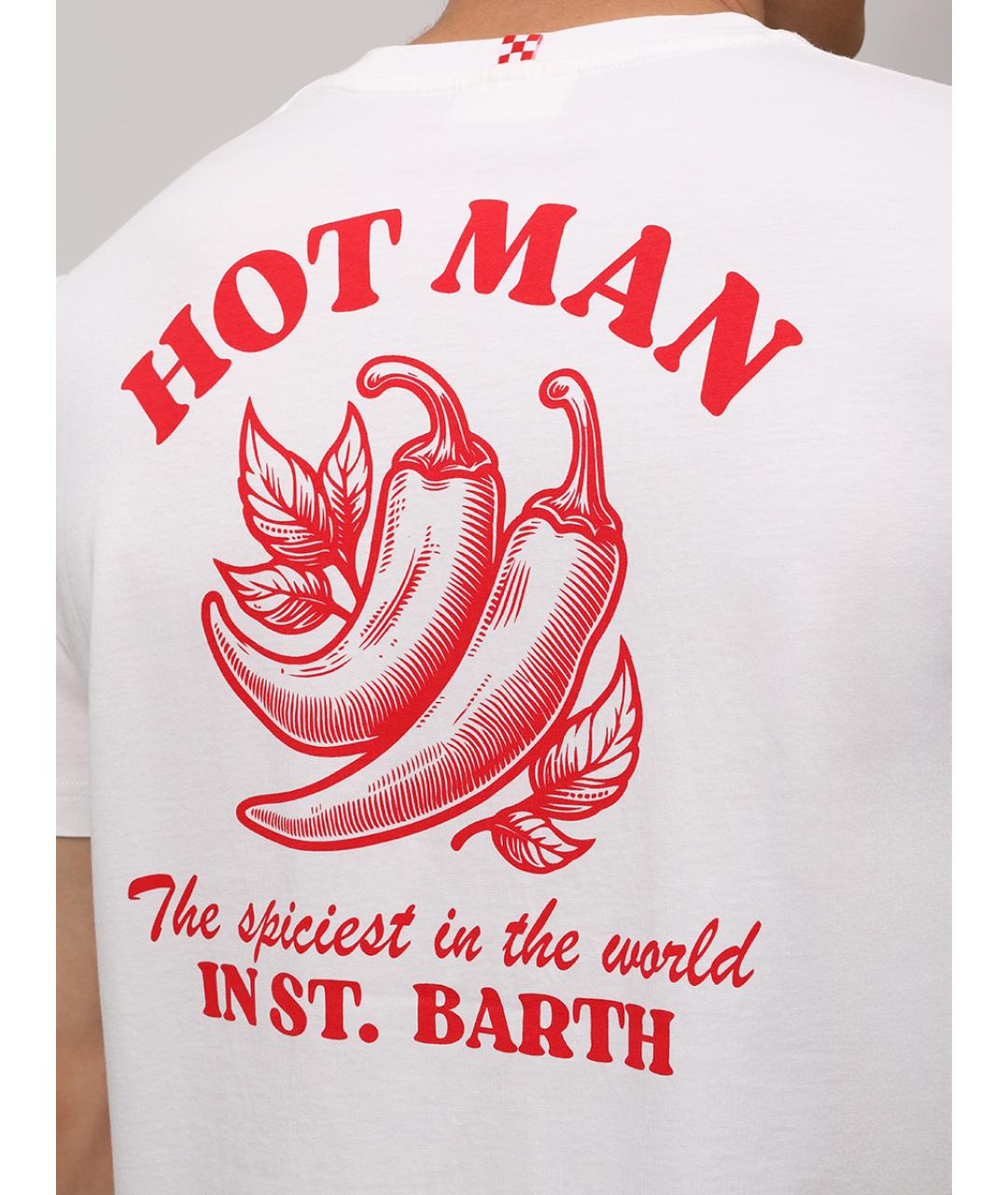 MC2 SAINT BARTH Белая хлопковая футболка, фото 5
