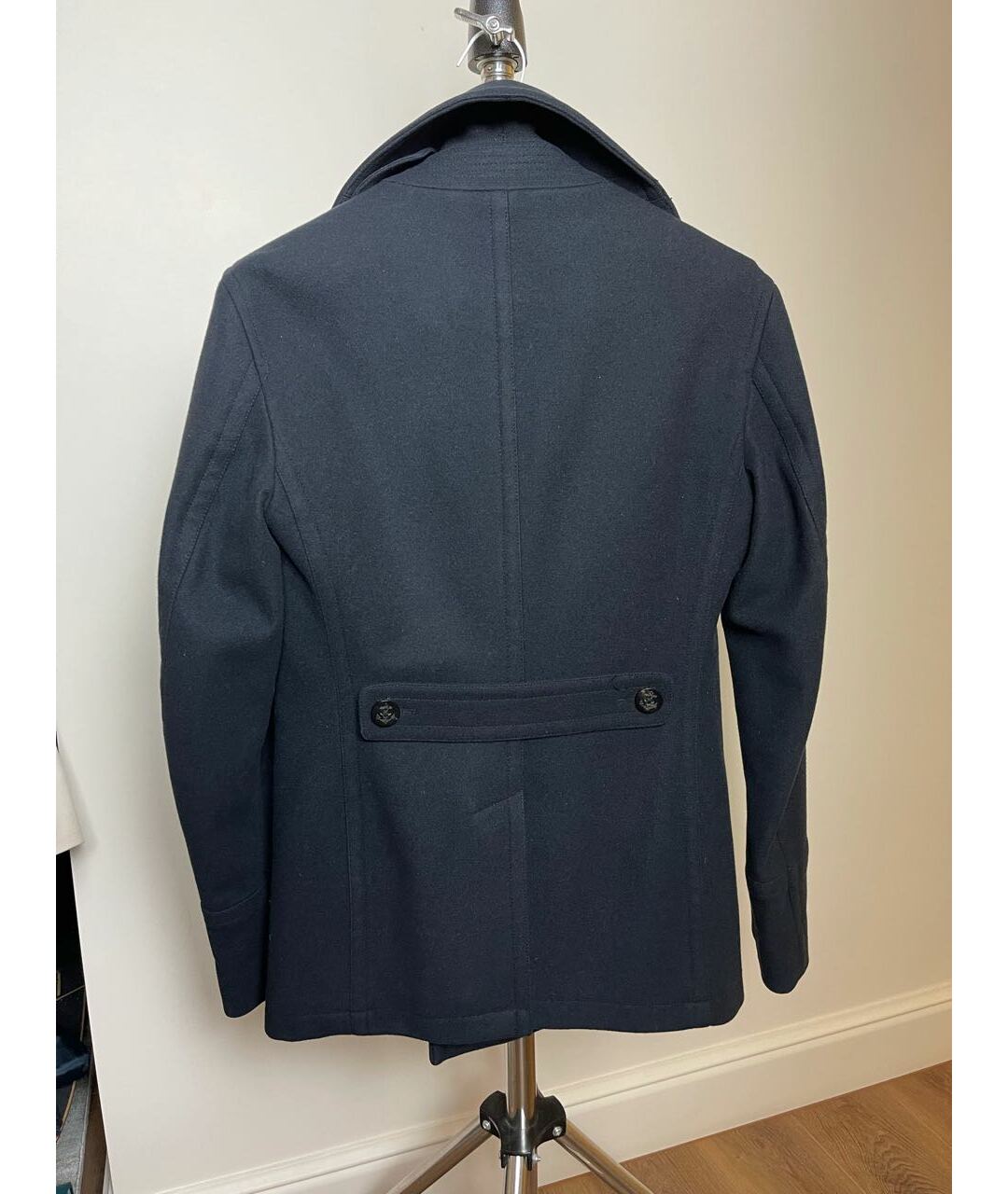 BURBERRY BRIT Темно-синее шерстяное пальто, фото 2