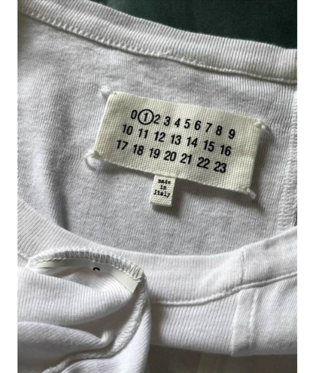 MAISON MARGIELA Белая хлопковая футболка, фото 5