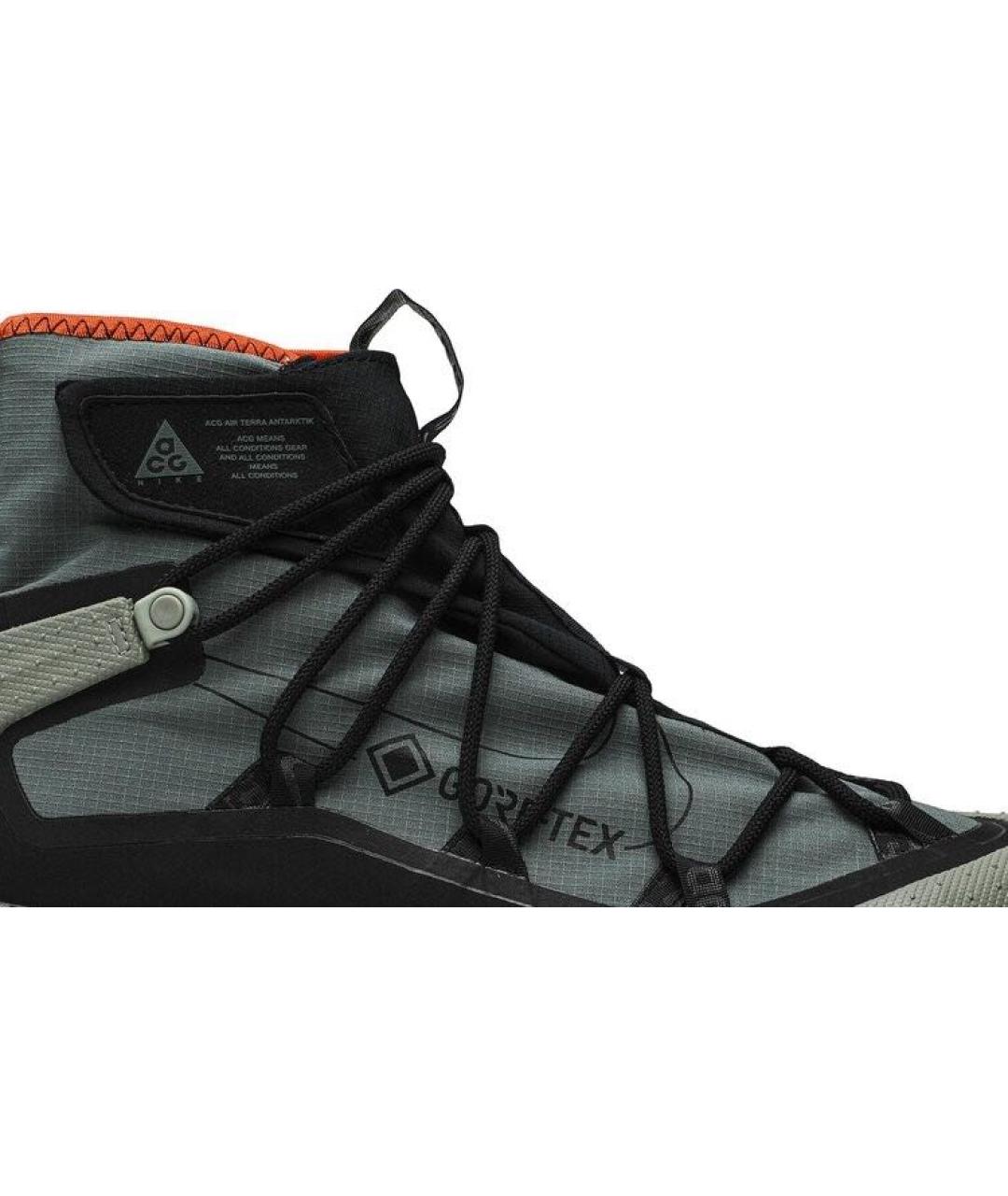 NIKE ACG Антрацитовые текстильные высокие кроссовки / кеды, фото 3