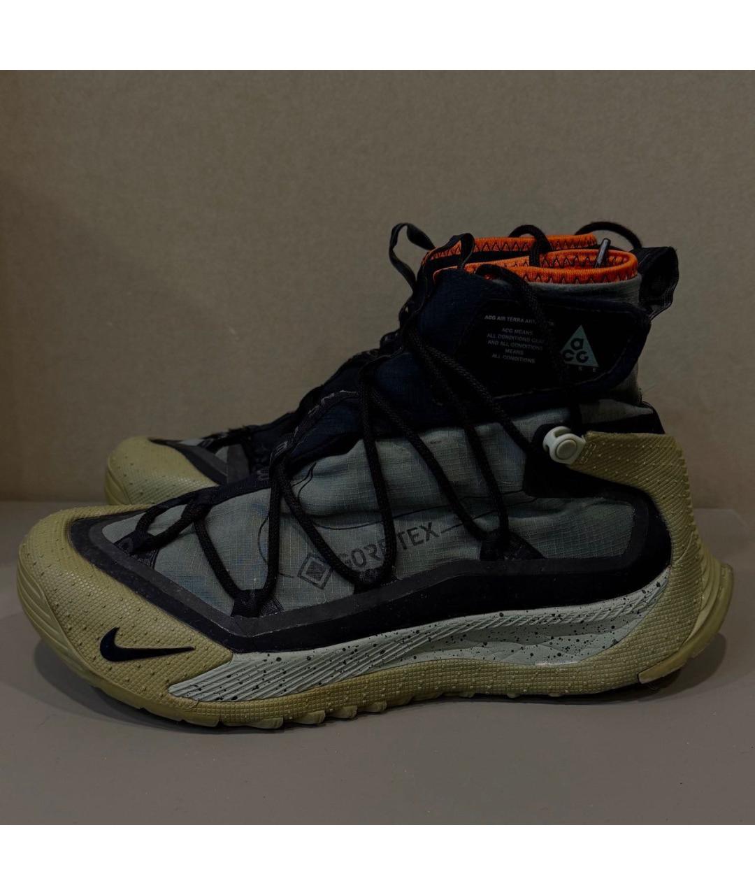 NIKE ACG Антрацитовые текстильные высокие кроссовки / кеды, фото 5
