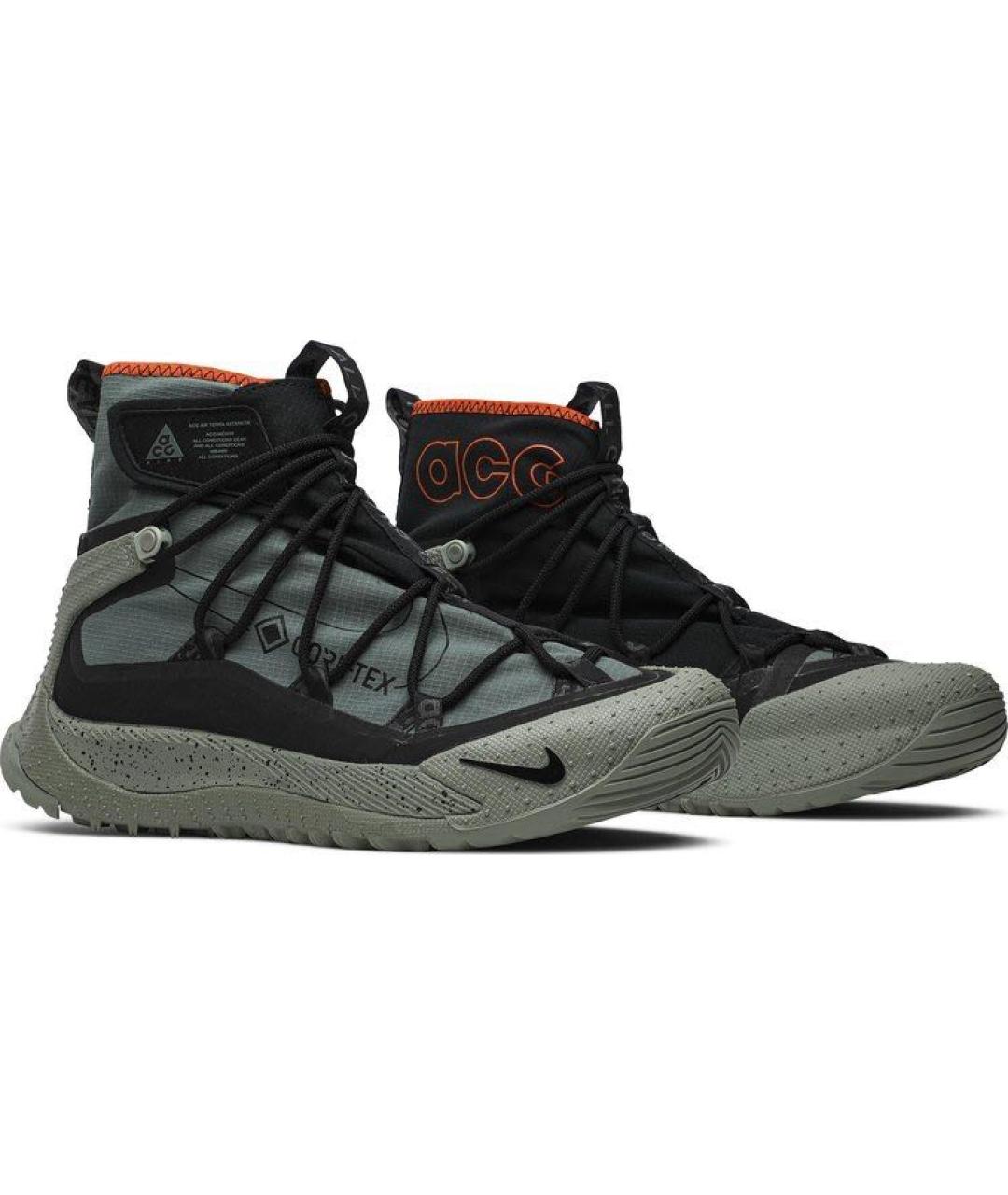 NIKE ACG Антрацитовые текстильные высокие кроссовки / кеды, фото 2