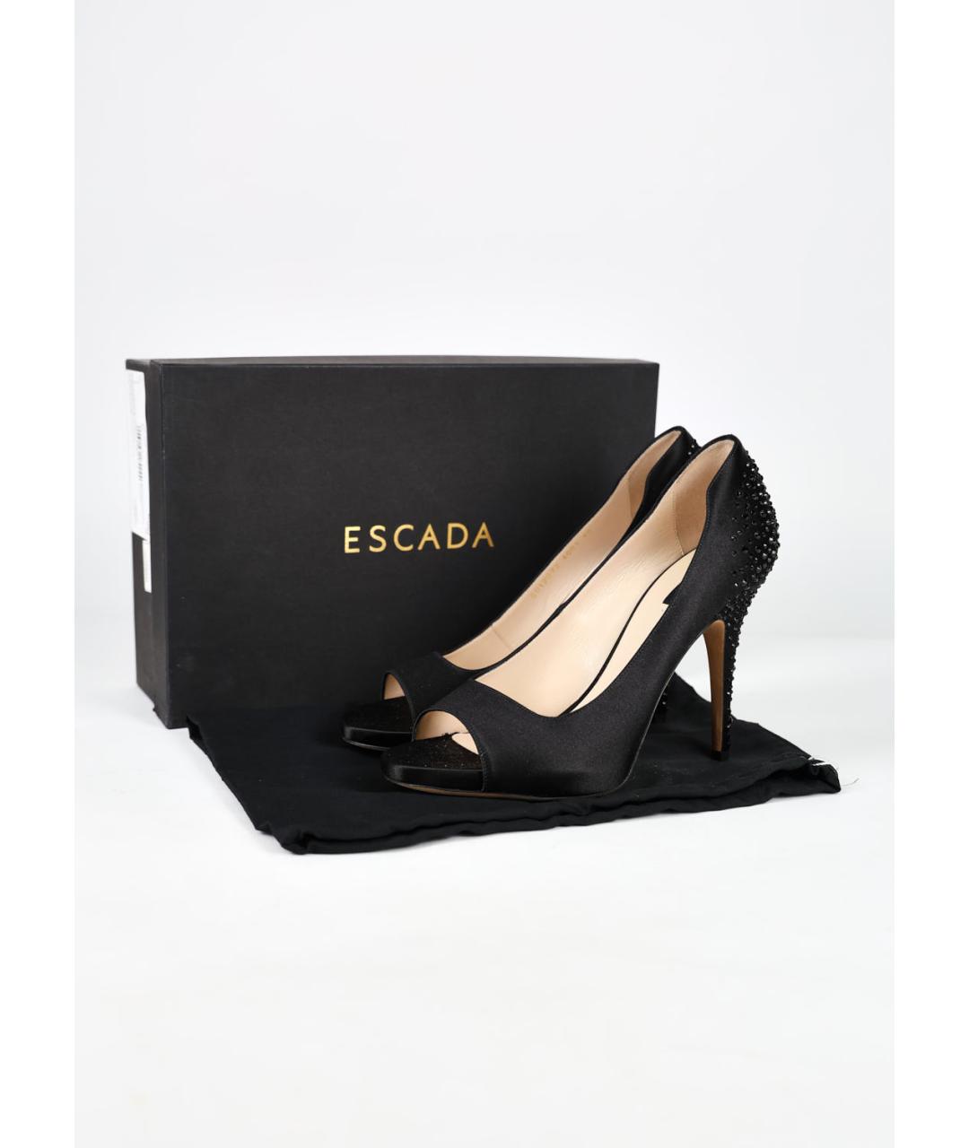 ESCADA Черные текстильные туфли, фото 6