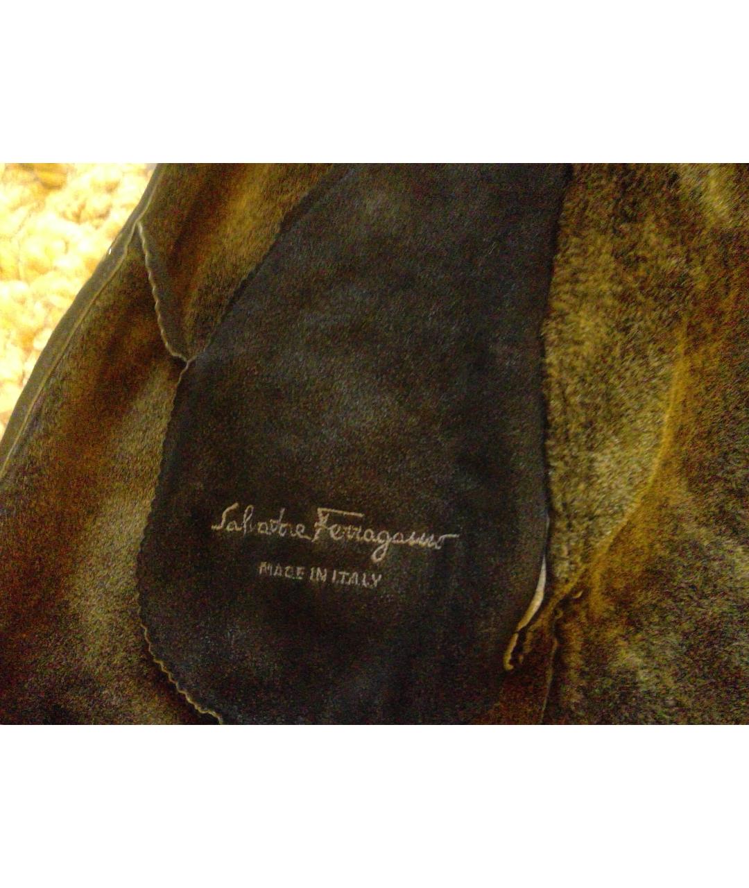 FERRAGAMO Коричневая кожаная дубленка/шуба, фото 7