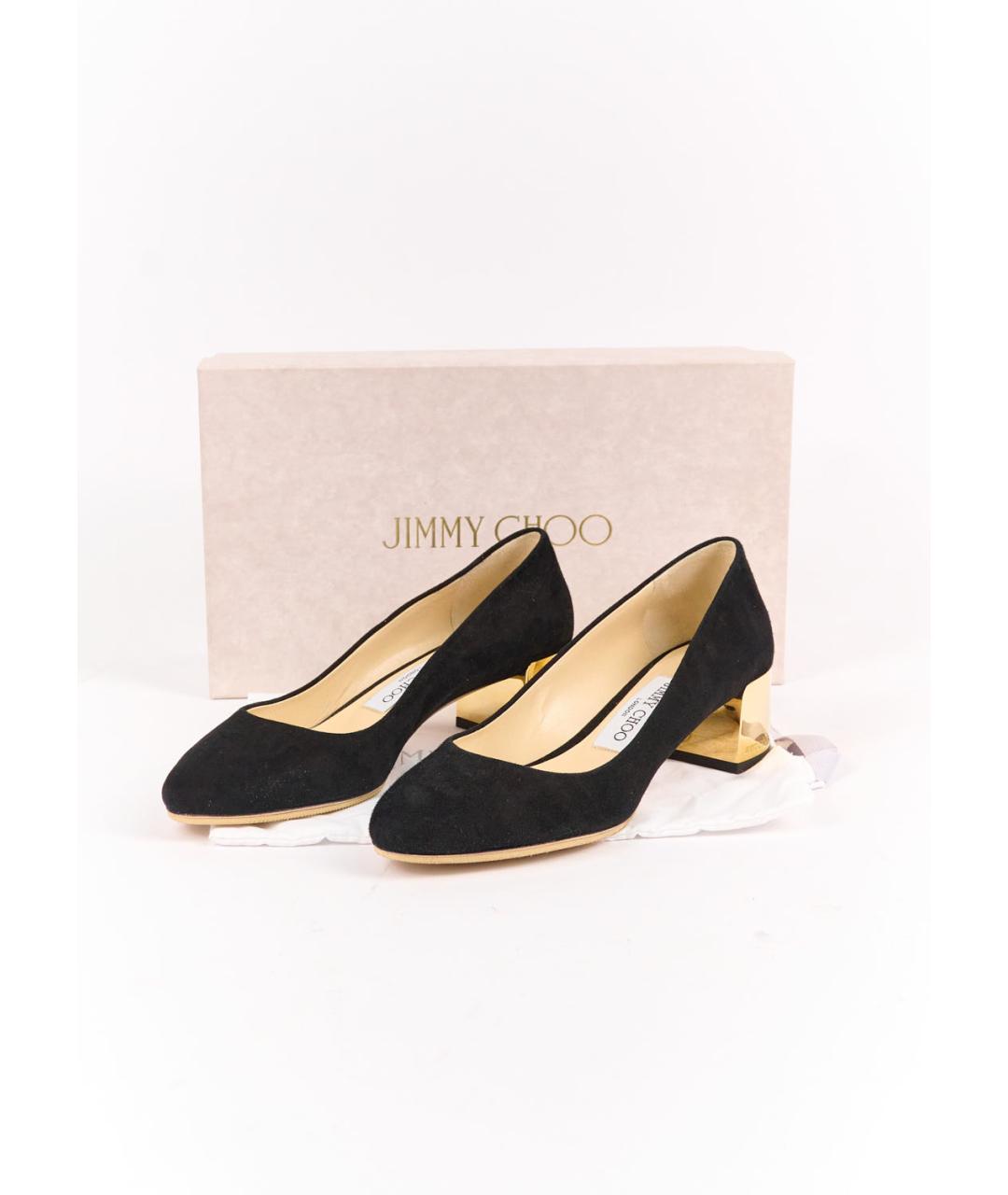 JIMMY CHOO Черные замшевые туфли, фото 6