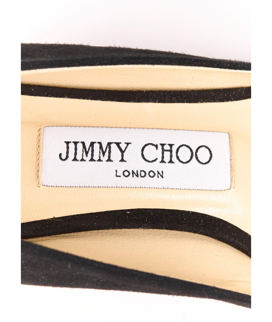 JIMMY CHOO Черные замшевые туфли, фото 5