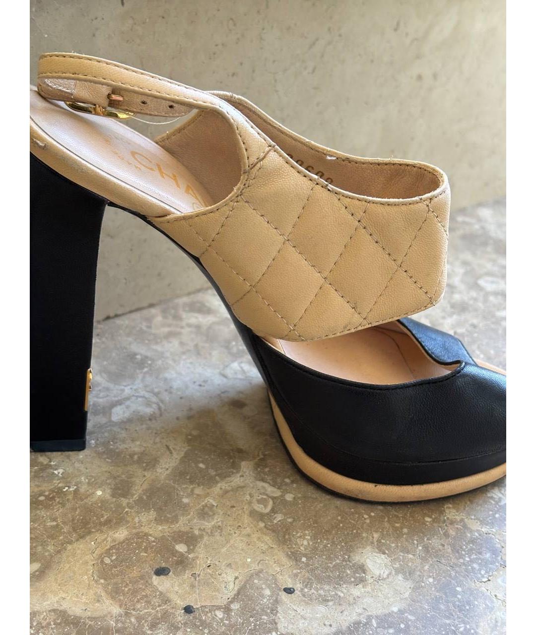 CHANEL Мульти кожаные босоножки, фото 4