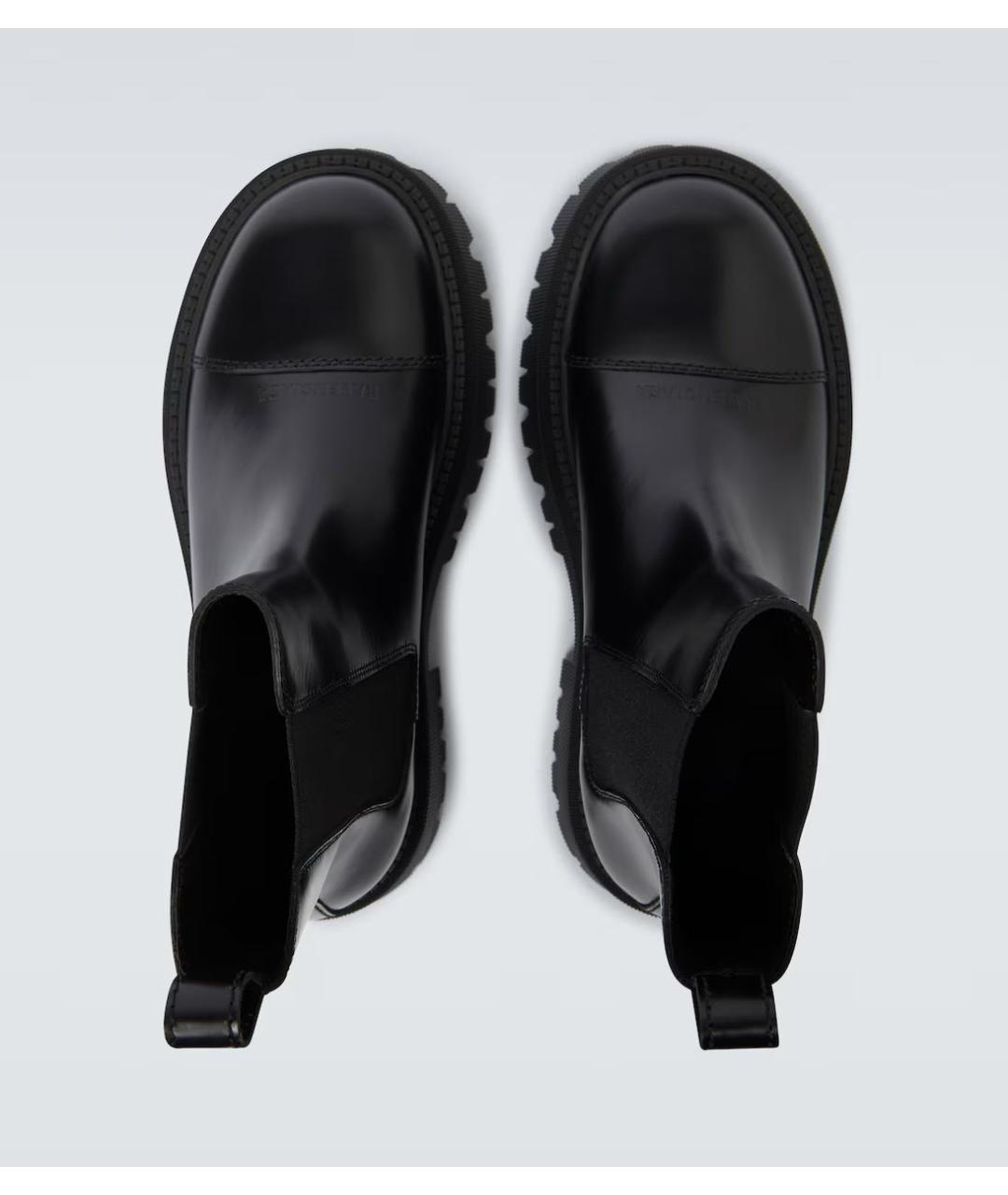 BALENCIAGA Черные кожаные ботинки, фото 4