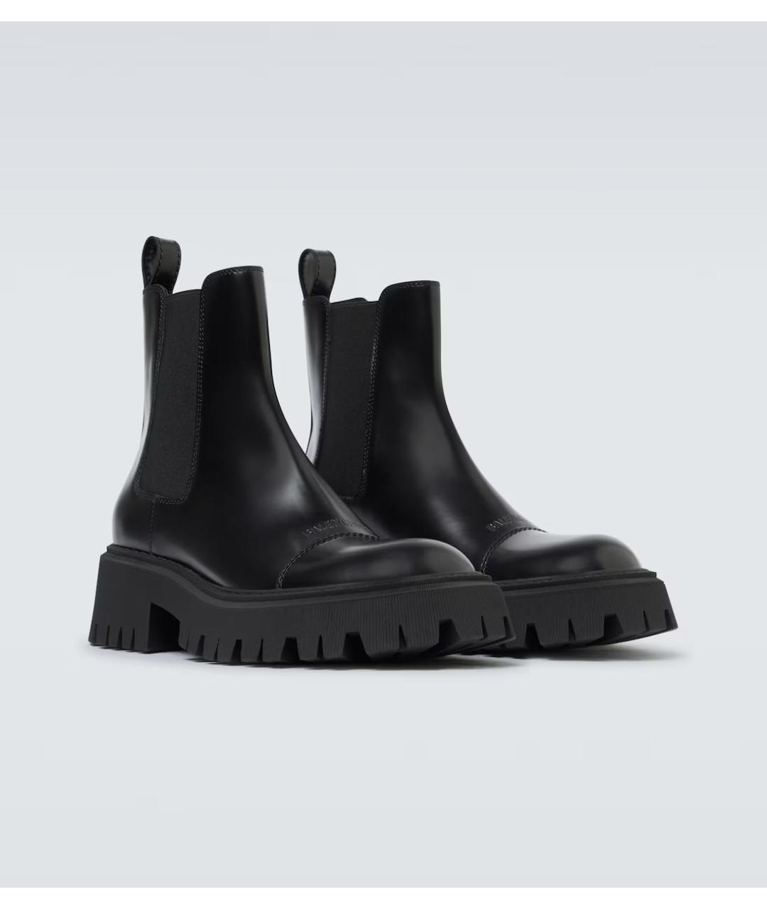BALENCIAGA Черные кожаные ботинки, фото 2