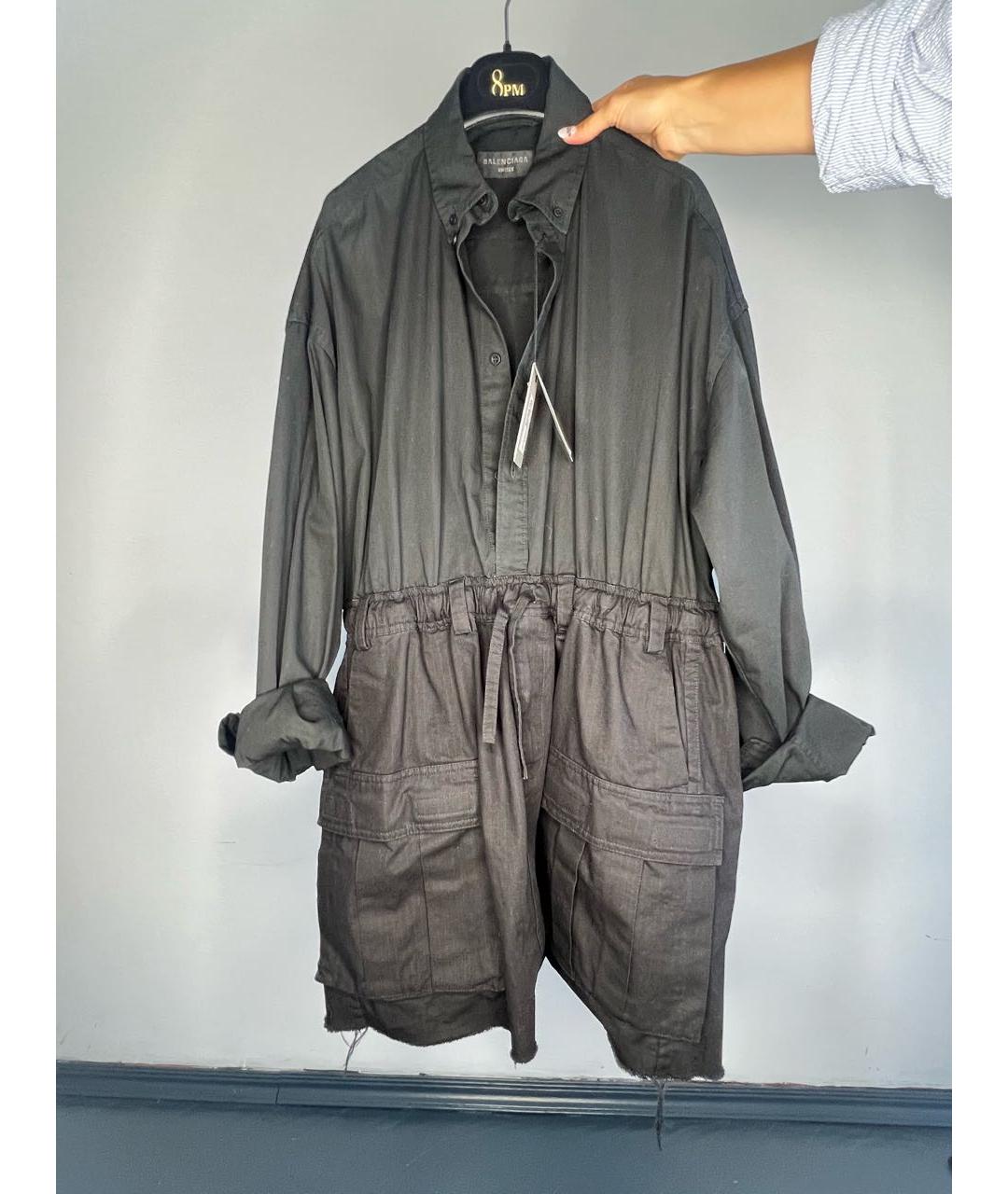BALENCIAGA Черная хлопковая куртка, фото 3