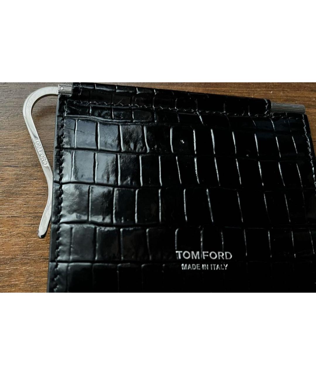 TOM FORD Черный кожаный кошелек, фото 3