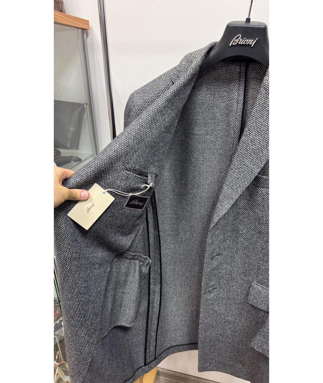 BRIONI Серое кашемировое пальто, фото 3