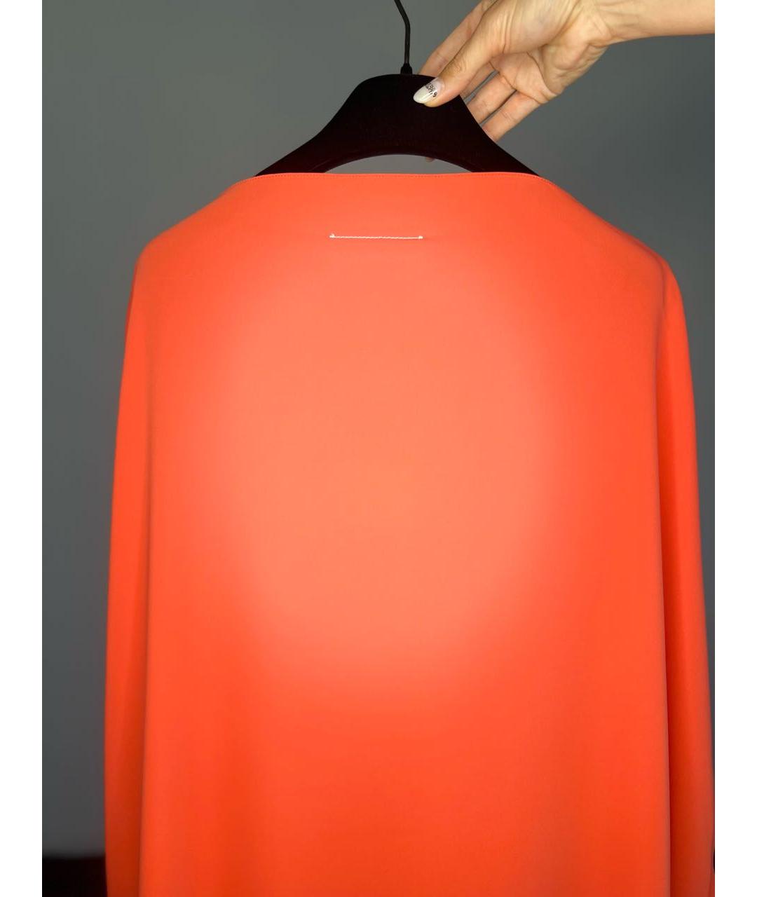 MM6 MAISON MARGIELA Оранжевая полиэстеровая блузы, фото 3