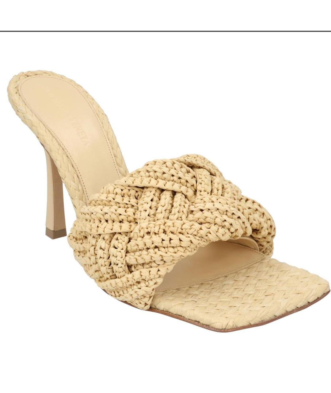 BOTTEGA VENETA Бежевые мюли, фото 2