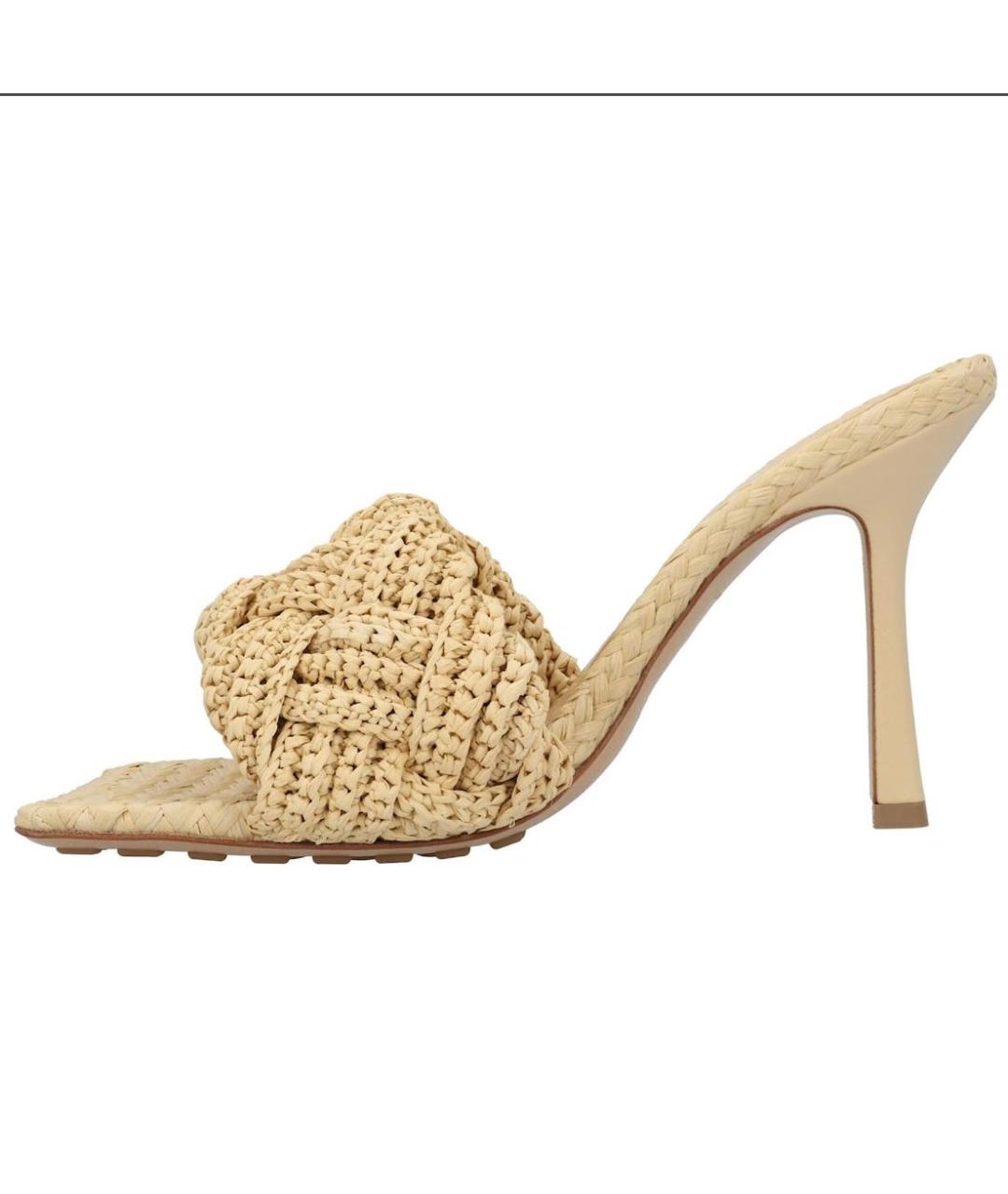 BOTTEGA VENETA Бежевые мюли, фото 3