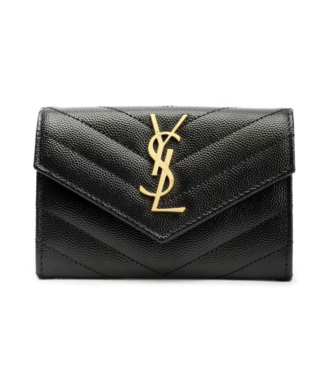 SAINT LAURENT Черный кошелек, фото 1