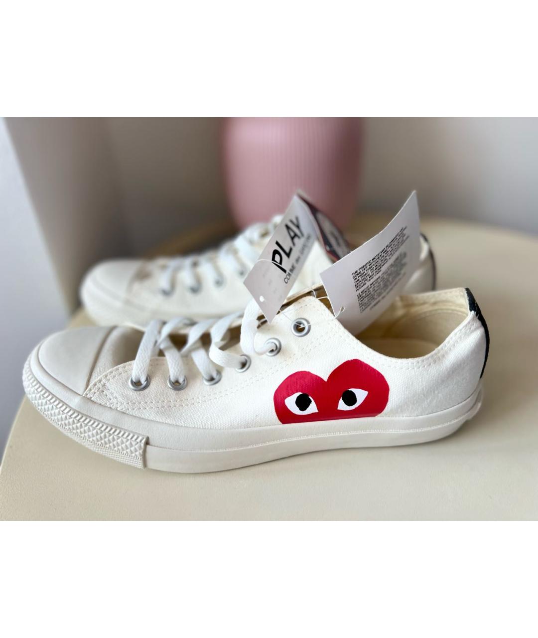 COMME DES GARÇONS PLAY Белые резиновые кеды, фото 9