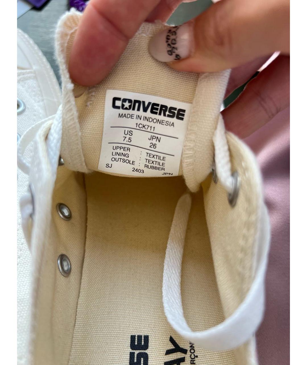 COMME DES GARÇONS PLAY Белые резиновые кеды, фото 6