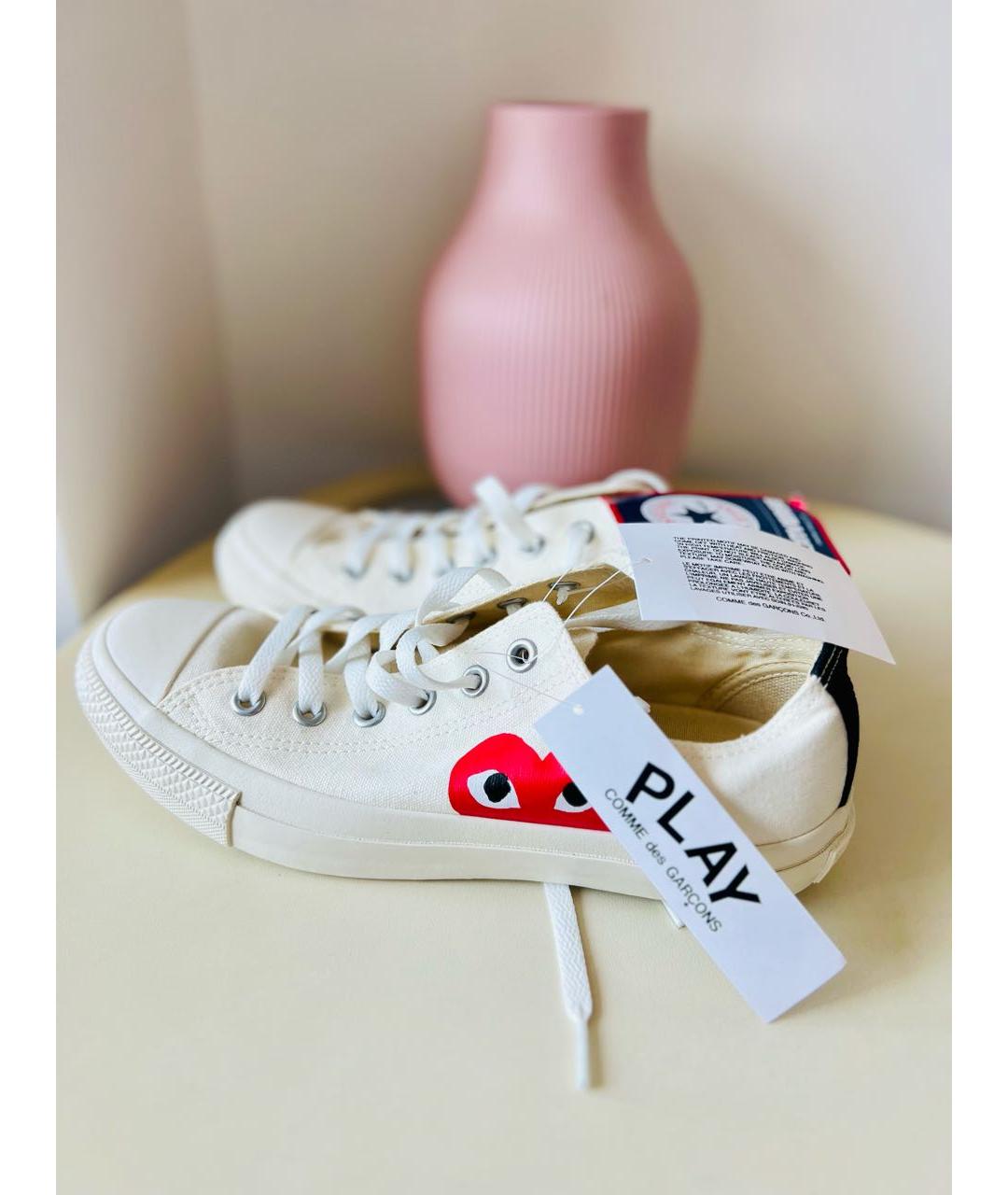 COMME DES GARÇONS PLAY Белые резиновые кеды, фото 2