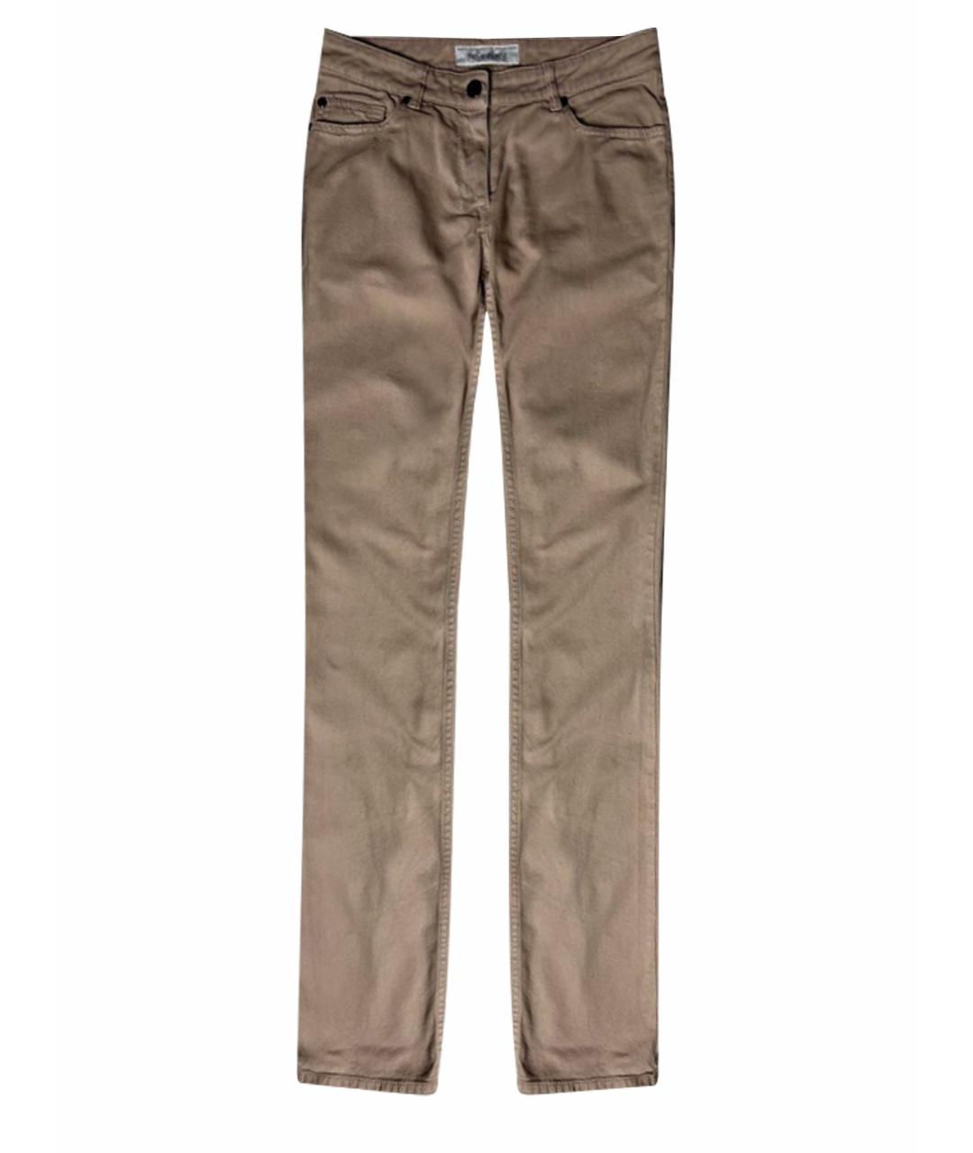 SAINT LAURENT Бежевые хлопко-эластановые джинсы слим, фото 1