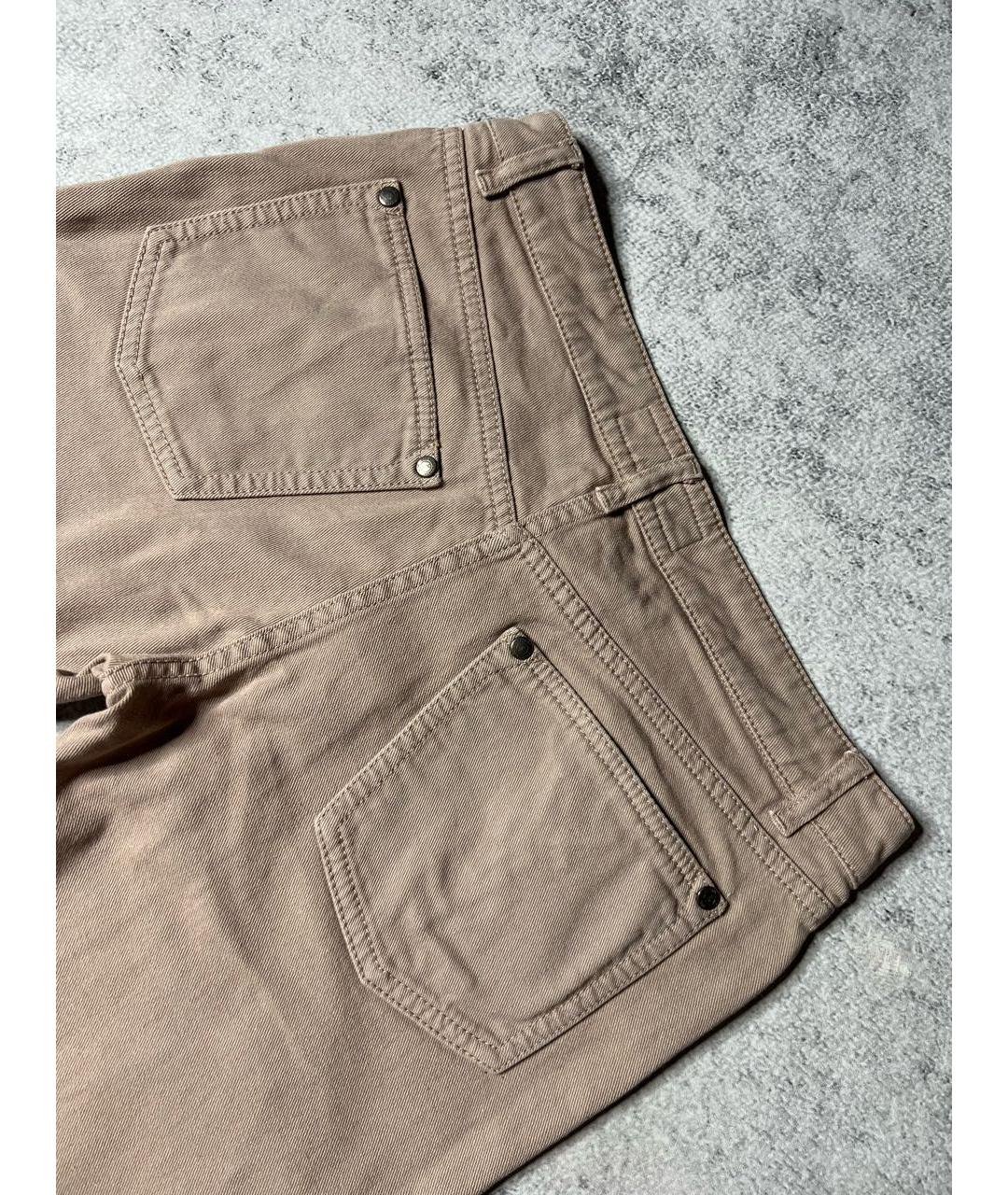 SAINT LAURENT Бежевые хлопко-эластановые джинсы слим, фото 3